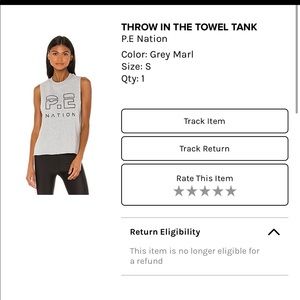 PE Nation Workout Tank Sweatshirt Material